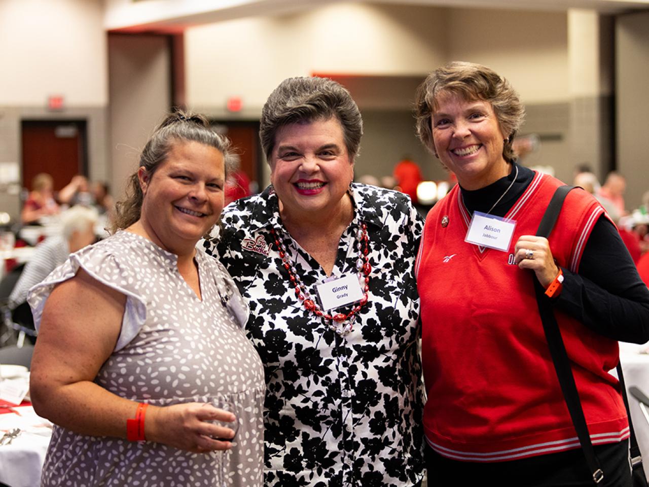Guests converse during the alumni Homecoming celebration in the Reese Center.