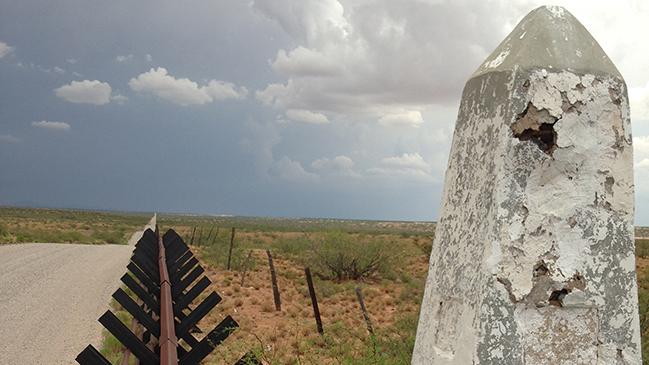 Image showing border barriers that was on display at LeFevre Art Gallery
