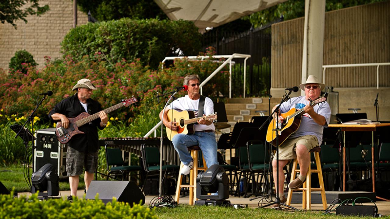 Band SticksNStones playing at the July 3rd Concert in 2014
